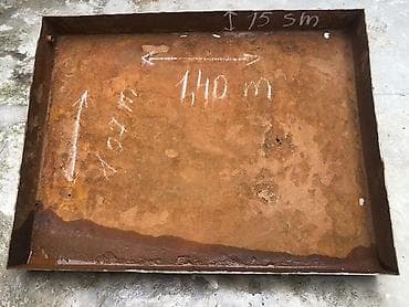 beton su ceni: Məhsul: Metal vanna/tray (qalın polad təbəqədən hazırlanmış) Ölçülər — 1