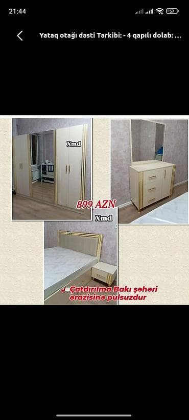 hava dosheyi: İkinəfərlik çarpayı, Dolab, Yeni — 1