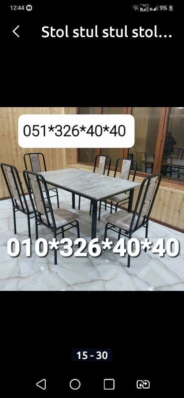 balkon ucun stol stullar: Masa ve oturacaq destleri stol stul Stol stul stul stol oturacaq — 29