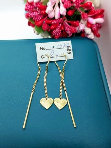 sirqalar qizil: Sırğa, Sarı qızıl, 585 Əyar, 2 g — 1