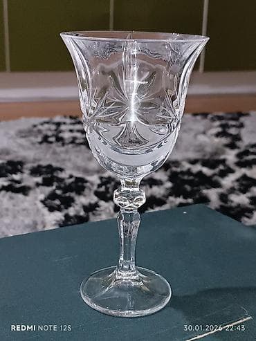 serviz qablar: Qədəhlər, Şüşə, 6 ədədli dəst — 1