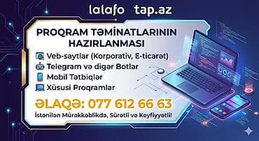 Mobil tətbiqlərin hazırlanması, SEO, SMM | Domen, Hosting