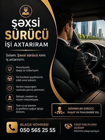 taksi nisani: Şəxsi sürücü, 25 yaş, stajı 6 il, Nəqliyyat təmin edilir — 1