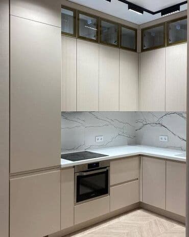 Sifarişlə mətbəx dəsti, Özü çəkən petlələr, Mat laminat, Kredit var, Rayonlara çatdırılma, Pulsuz çatdırılma