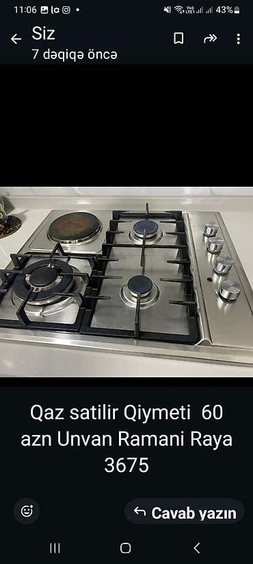 Qarışıq sobası Quraşdırılan, 4 gözlü lalafo.az -da Qarışıq sobası Quraşdırılan, 4 gözlü