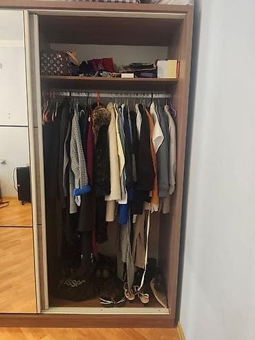 2 qapılı, Güzgülü, Qəhvəyi, Taxta, Kupe, Düz dolab — 4