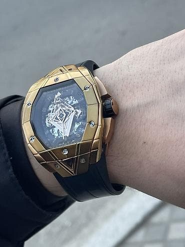 samsung saat: İşlənmiş, Qol saatı, Hublot, rəng - Qızılı — 3