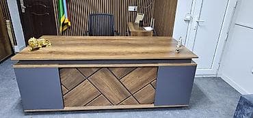 kreditle kombi: Ofis mebel dəsti Tərkib: - Geniş iş masası: Təbii taxta teksturalı — 7