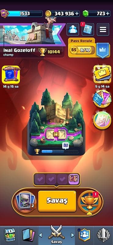 Clash Royal hesabı. Əla hesabdır 10144 kupalıdır. Bütün savaşçılar lalafo.az -da Clash Royal hesabı. Əla hesabdır 10144 kupalıdır. Bütün savaşçılar