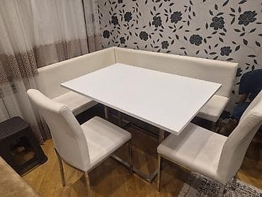 metbex stolu instagram: Mətbəx üçün, İşlənmiş, Açılmayan, Dördbucaq masa, 2 stul — 2