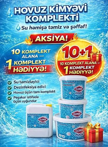 Hovuz Kimyəvi Komplekti – Clorox Pool Su həmişə təmiz və şəffaf lalafo.az -da Hovuz Kimyəvi Komplekti – Clorox Pool Su həmişə təmiz və şəffaf