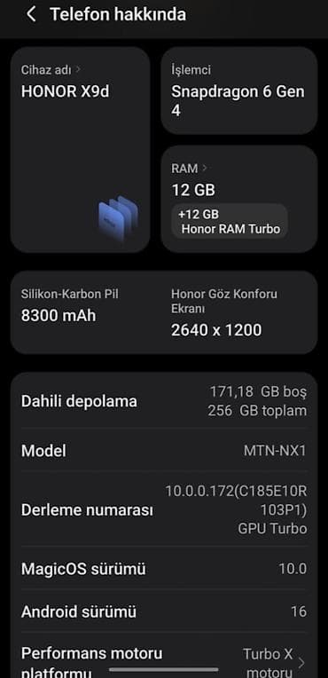 xiaomi redmi 9 t: Honor X9d, 256 GB, rəng - Qara — 3