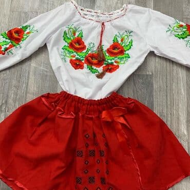 детские костюмы на флисе: Uşaq dəsti, Qız üçün, 5 - 6 yaş — 1