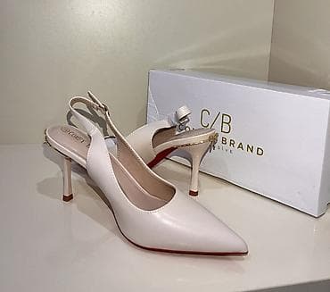 tufli: C/B Comfy Brand qadın ayaqqabısı – slingback stilettolar - Rəng: açıq — 1