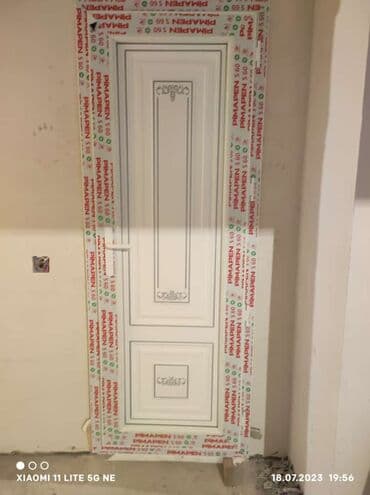 qapı setkaları: Yeni Plastik qapı 80x200 sm Zamok ilə, Zəmanətli, Pulsuz quraşdırma, Pulsuz çatdırılma, Rayonlara çatdırılma, Ödənişli çatdırılma — 24