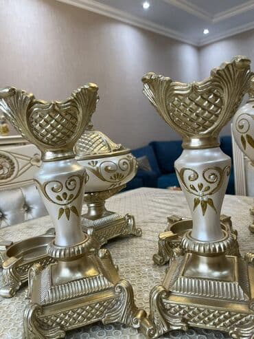 Digər dəstlər və servizlər: Klassik üslubda dekorativ süfrə/garnitur dəsti - Rəng: şampan-ağ və — 3