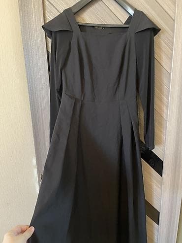 Nemaxx brendinin zərif qara donu - Model: Uzun, A-kəsim ətəkli - — 3