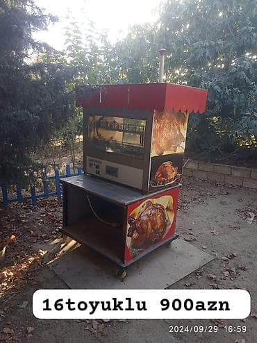 manqal barbeku: *Qril aparati 4 cerge karuseldi, her cergeye 4 eded boyuk toyuq — 1