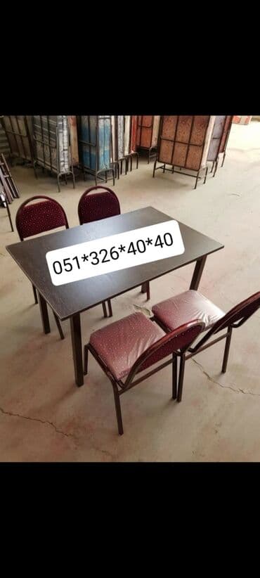 Masa və oturacaq dəstləri: Qonaq otağı üçün, Yeni, Açılan, Dördbucaq masa, 10 stul — 1