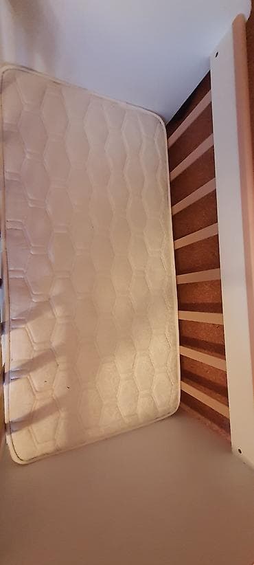 matraş: Uşaq beşiyi – ağ/çəhrayı dizayn - Material: taxta karkas, rəng: ağ və — 4