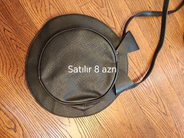 yuxuda qizil sirqa gormek: - Qara çiyin çantası: dairəvi forma, süni dəri material, uzun — 1