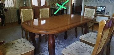 maslar: Qonaq otağı üçün, Oval masa, 6 stul — 1