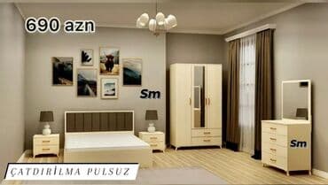 embawood tek yataq: İkinəfərlik çarpayı, Dolab, Yeni — 2