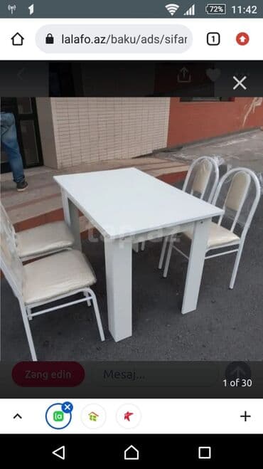 miz ustul: Stullar 13manatdan başlayır 30manata qədər Stullar stollar sexden — 8