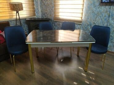 yigilib acilan stollar: Mətbəx üçün, Yeni, Açılan, Dördbucaq masa, 4 stul — 10