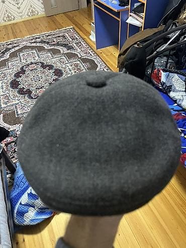 Kişi üçün klassik newsboy/flat cap şlyapası - Rəng: tünd boz (kömür