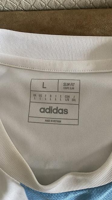 adidas: Futbolka, Adidas, L, rəng - Ağ — 2