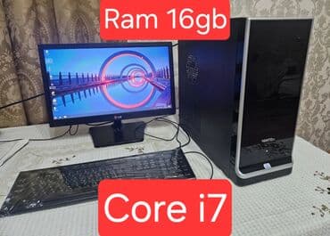скупка видеокарт: Core i7. Ram 16gb. SSD 480gb original kingston təzə. Videokart 2gb — 1