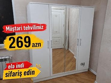 *4 qapılı dolab* Yeni sifarişlə hazırlanır Ölçü 160*47*200 *qiymet 269