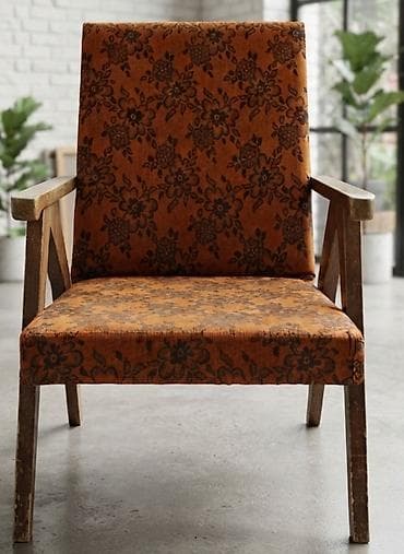 matras olculəri: Retro taxta kreslo - Dizayn: Minimalist çərçivəli taxta konstruksiya — 1