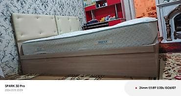 hava yatağı: İkinefərlik çarpayı və uzerinde ortapedik matras tecili satilir.xaiş — 2