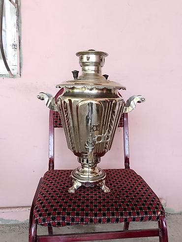 bambu lab a1: Mis samovar - Material: parıldayan mis ərintisi, dekorativ relyefli — 1
