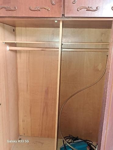 skaf kupe: 6 qapı, Qəhvəyi, Taxta, Açılan, Düz dolab — 2