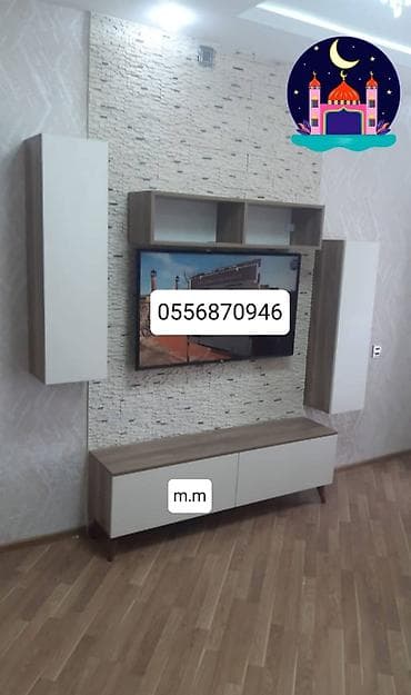 stol metbex: Новый, Прямой ТВ стенд, С полками, Ламинат, Россия — 4