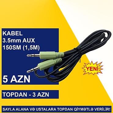 apple komputer: AUX Kabellər ⭐Keçid AUX to Audio+Microphone – 5 AZN (Topdan 3 AZN) — 3