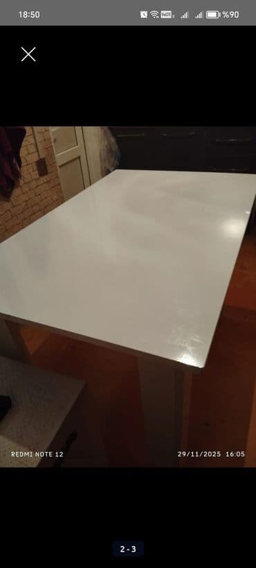 calışma masa: Mətbəx masası, Açılmayan, Dördbucaq masa — 2