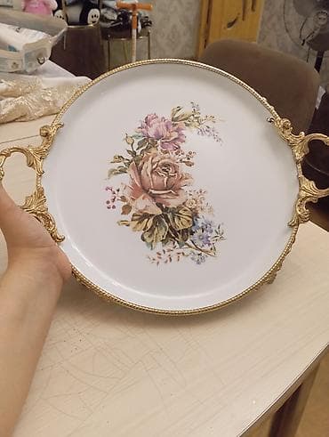 Porcelain süfrə ləyən/tray - Material: ağ porselen lövhə - Üzərində — 3
