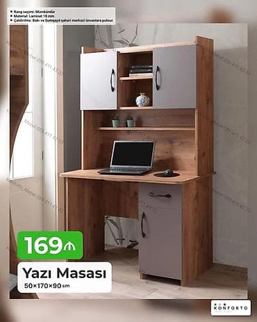 masa ders: Düz masa, Stulsuz, Polkalı, Siyirməli, Sadə laminat — 1
