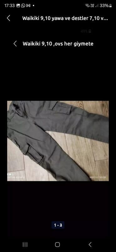 Uşaq pantolonu – Waikiki, 9-10 yaş - Model: cargo/usaq şalvarı -