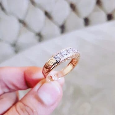 tək qaş: Nişan, Üzük, Sarı qızıl, 585 Əyar — 4