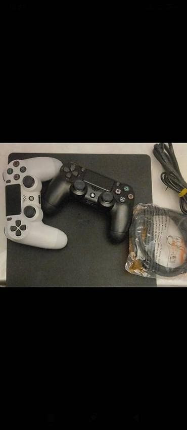 plesdeşin 4: PlayStation 4 Slim 1TB Yaddasda 12 dənə oyun 2 orijinal pult 1aydi — 1