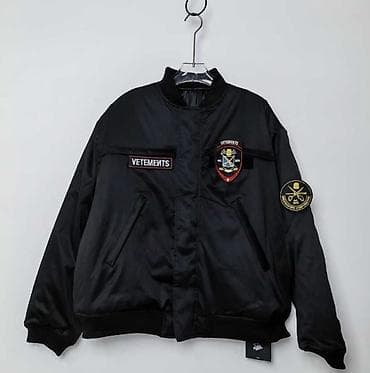 herbi formasi: Vetements brendinin qara bomber gödəkçəsi - Rəng: mat qara - Üslub — 1