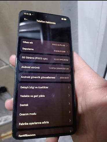 iphone 14 pro max 1tb: Poco X6 Pro 5G, 512 GB, rəng - Qara, Barmaq izi — 2