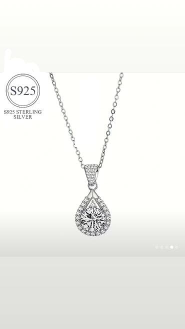 gence qizil instagram: Boyunbağı, Gümüş, 999 Əyar, Pulsuz çatdırılma, Ödənişli çatdırılma — 2