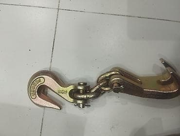 Zəncir üçün ağır yük qarmağı və sıxac dəsti - Material: döymə polad