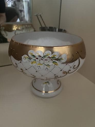 coca cola stekan: Böyük şüşə-büllur dekor dəsti - Material: qalın şüşə/büllur gövdə — 2